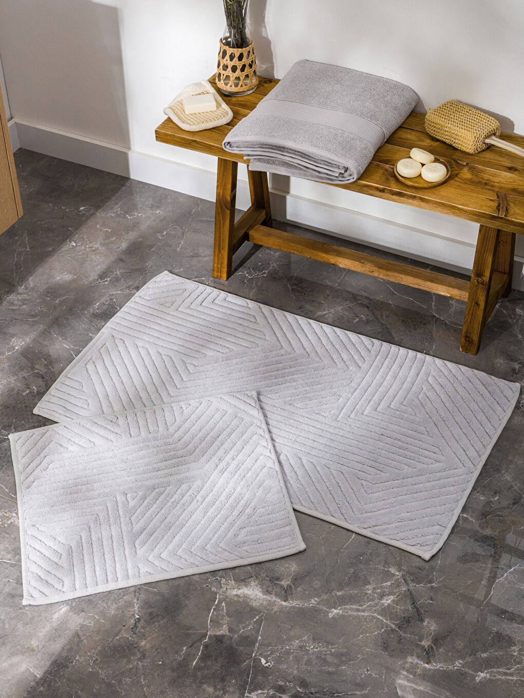 LCW HOME Patterned Bath Mat 2 Pack -W2GO35Z8-SLH