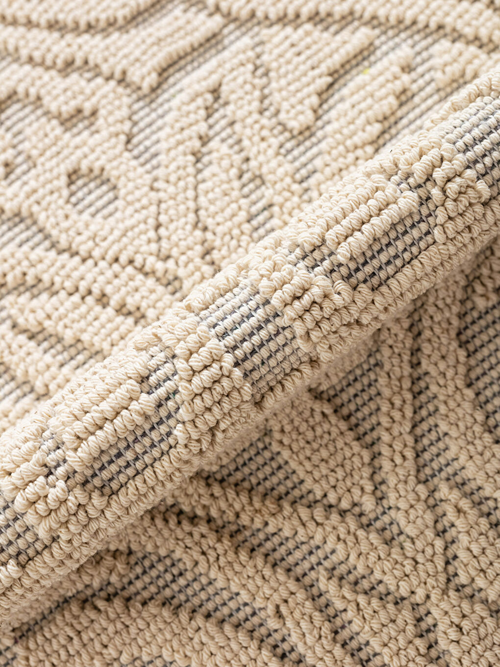 Ekru Desenli Banyo Paspası 2'li-1