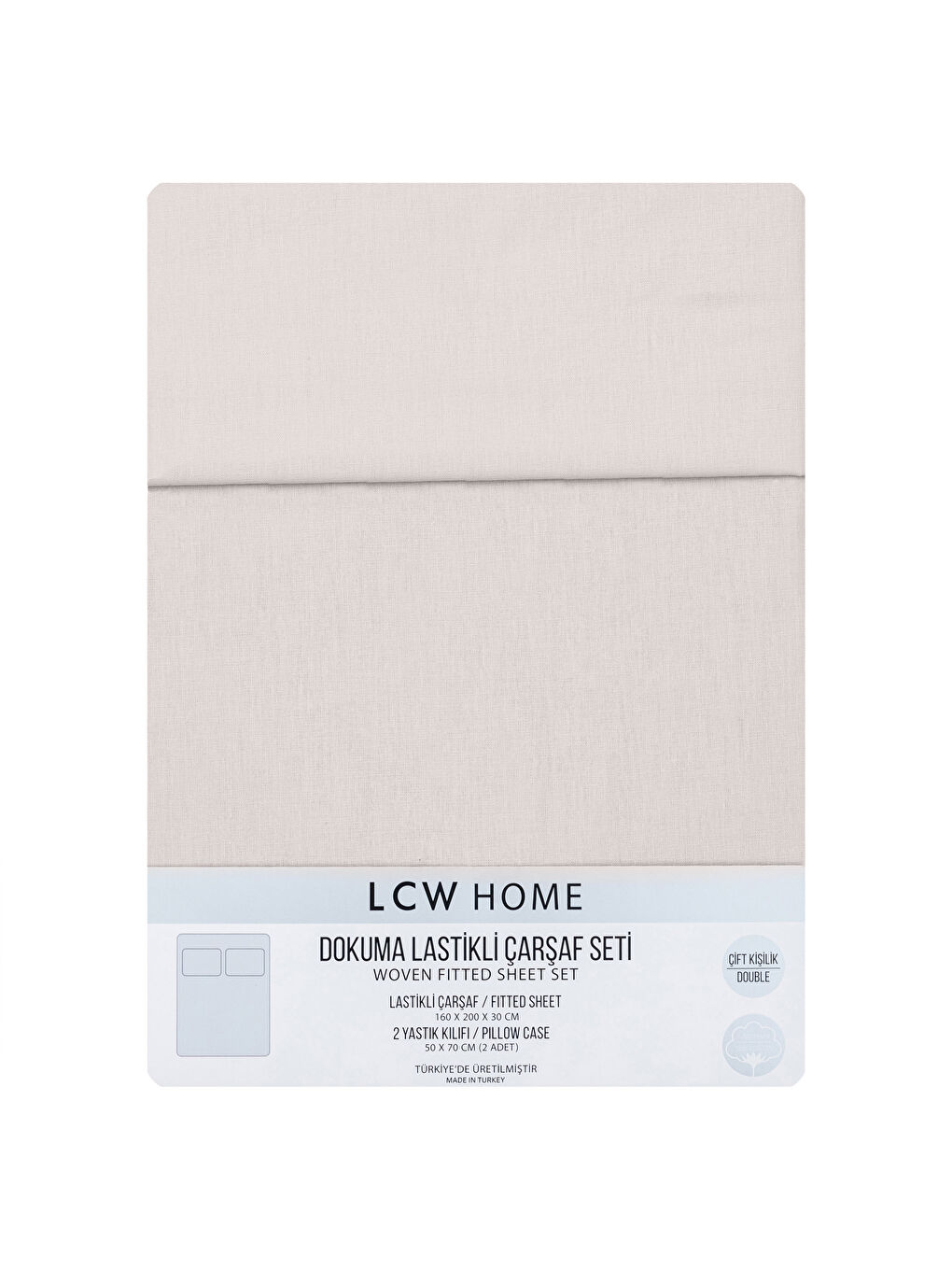 Bej Melanj Çift Kişilik Çarşaf-5