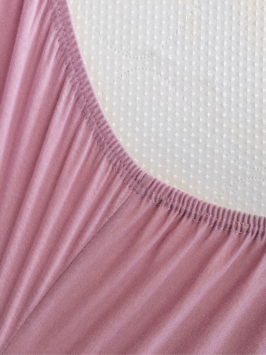 Plain Cotton Fitted Double Bed Sheet 160x200x30 cm-2