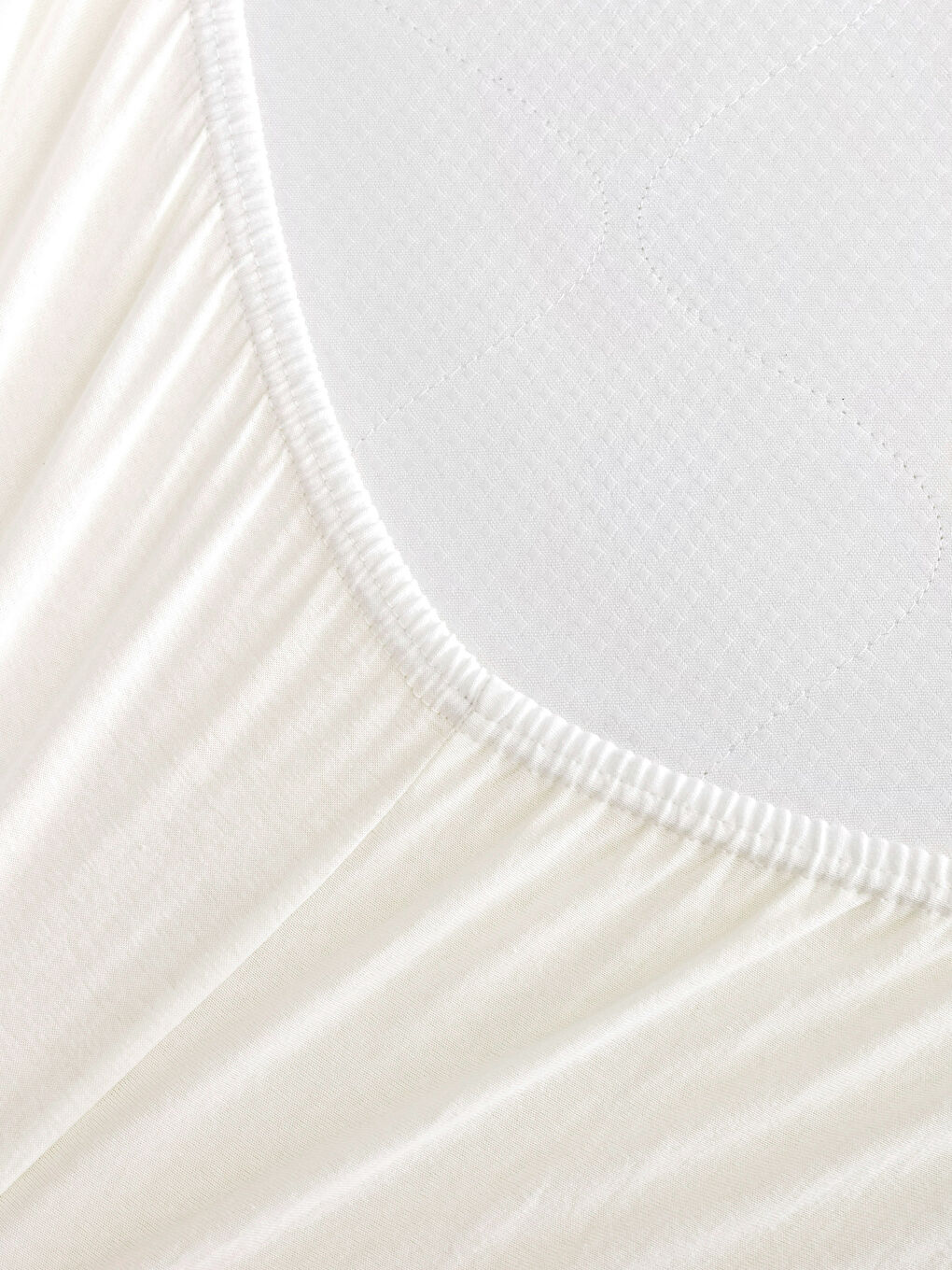 Plain Cotton Fitted Double Bed Sheet 160x200x30 cm-2