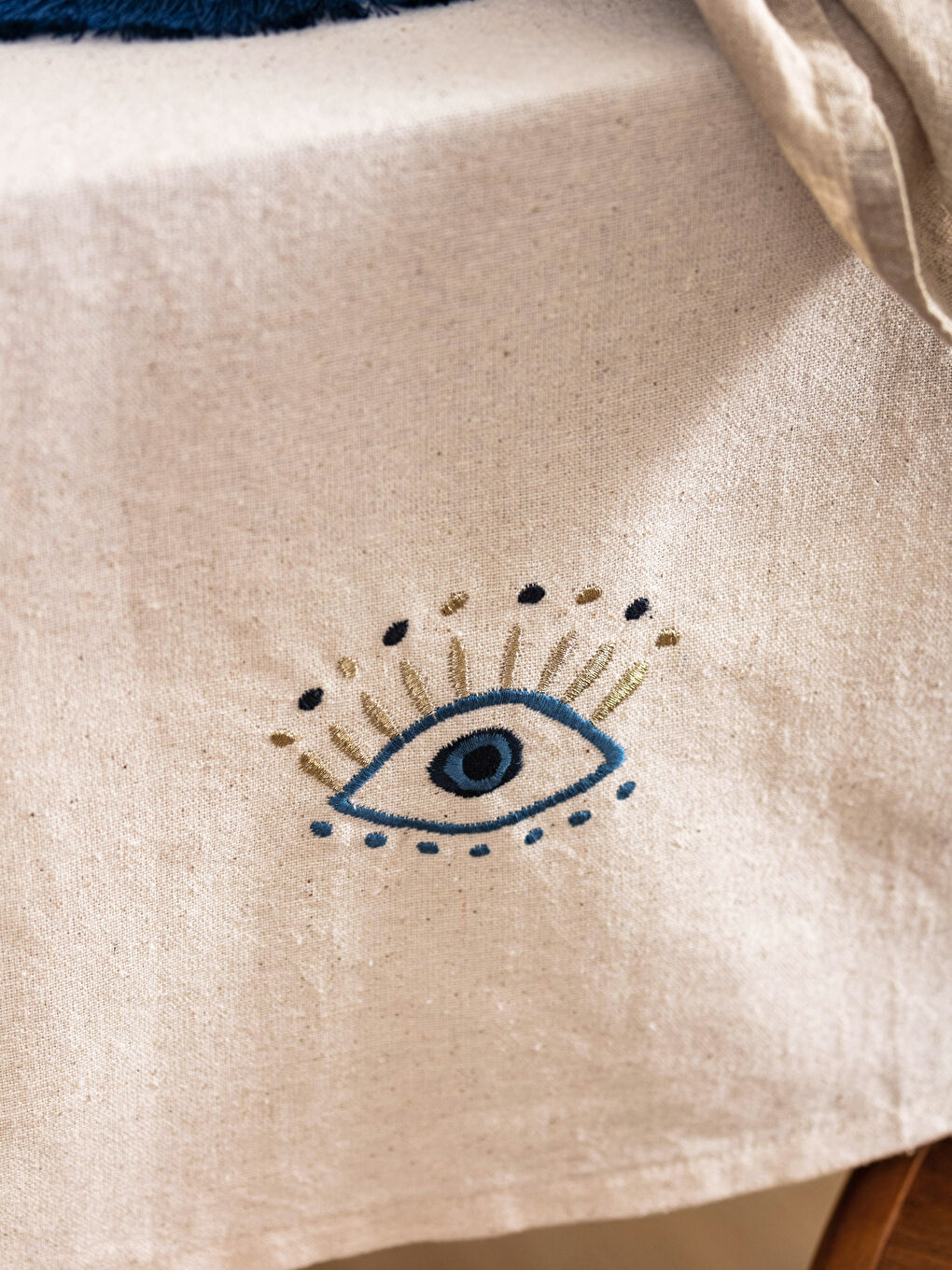 Karışık Nakış Detaylı Pamuklu Runner 45x150 cm-2