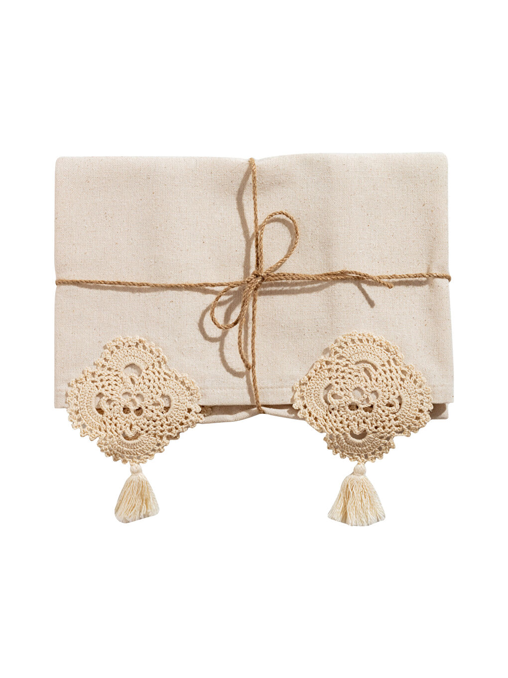 Lace and Tassel Detailed Runner 45x150 cm-3