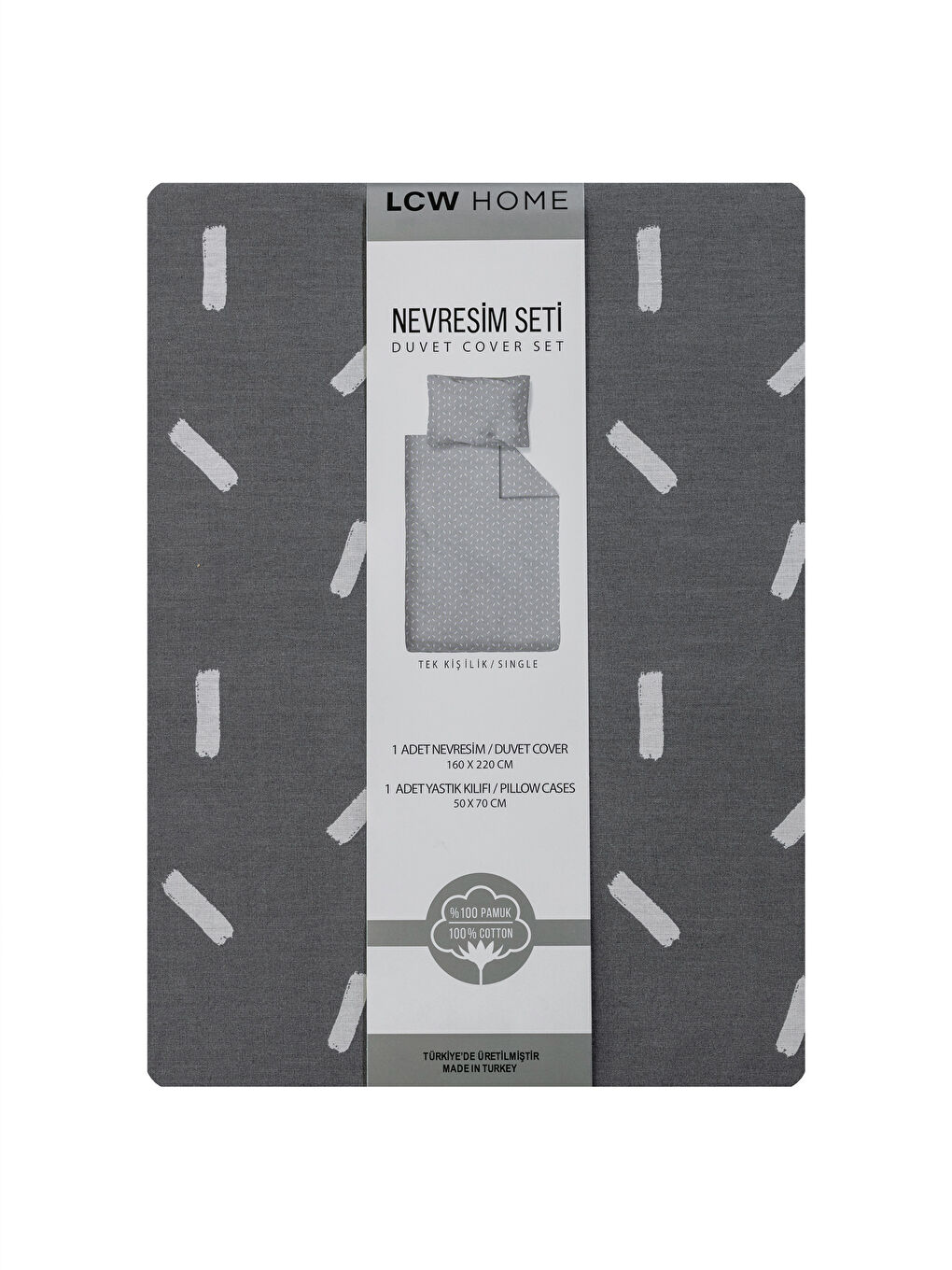 LCW HOME Patterned Single Bed Duvet Cover Set -W2GP47Z8-SLH