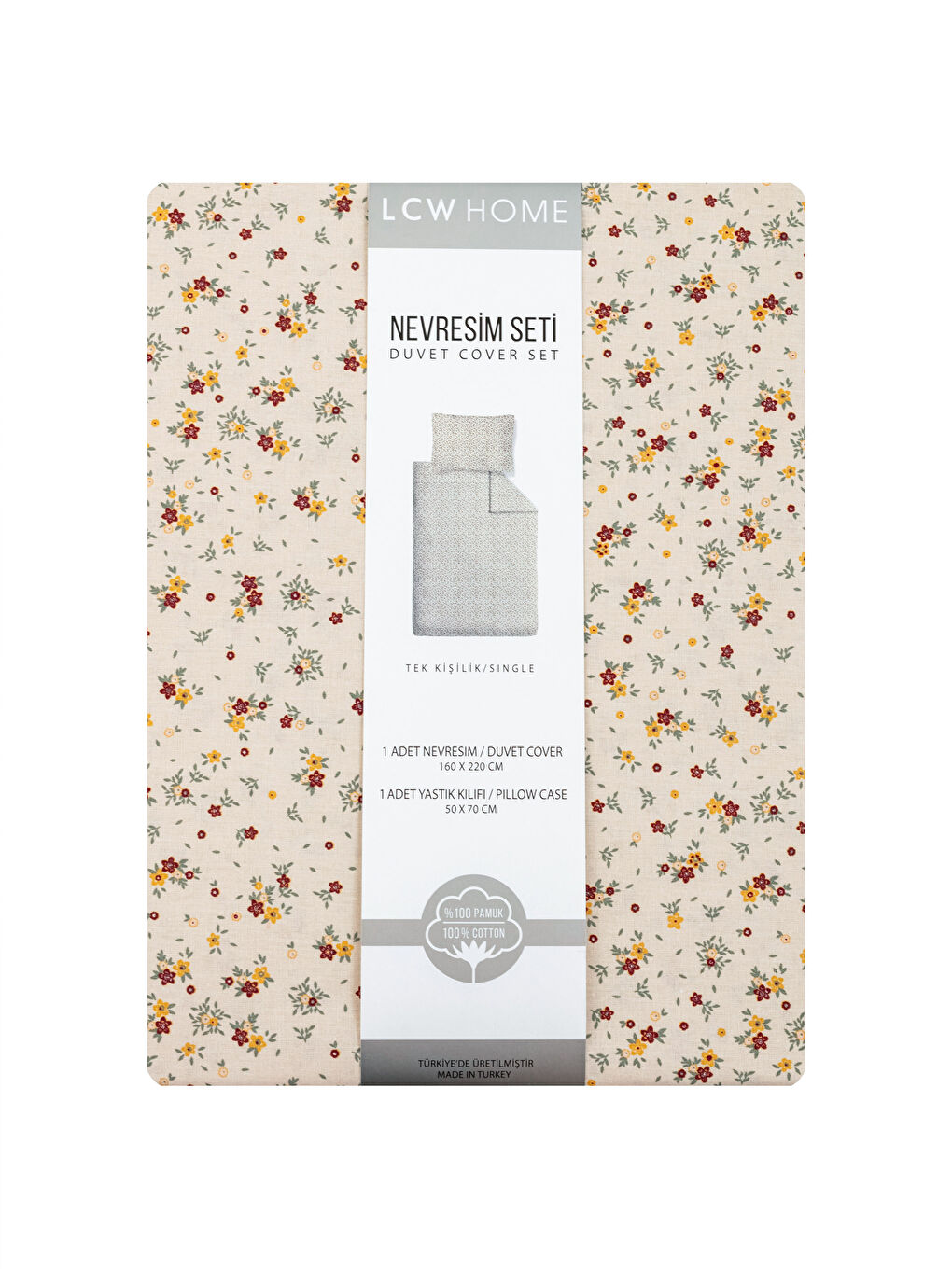 Karışık Desenli Tek Kişilik Nevresim Seti-6