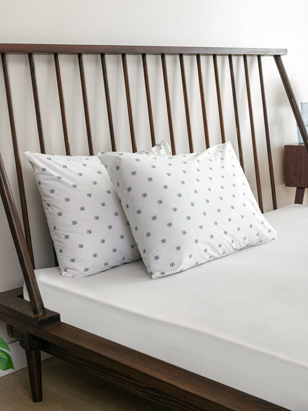 Mavi Göz Desenli Pamuklu Çift Kişilik Nevresim Seti-2