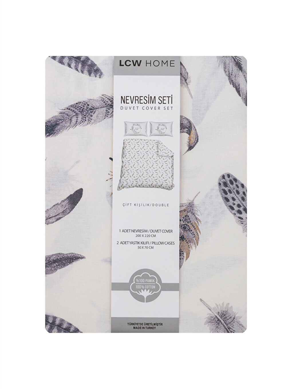 Karışık Baskılı Çift Kişilik Nevresim Seti-6
