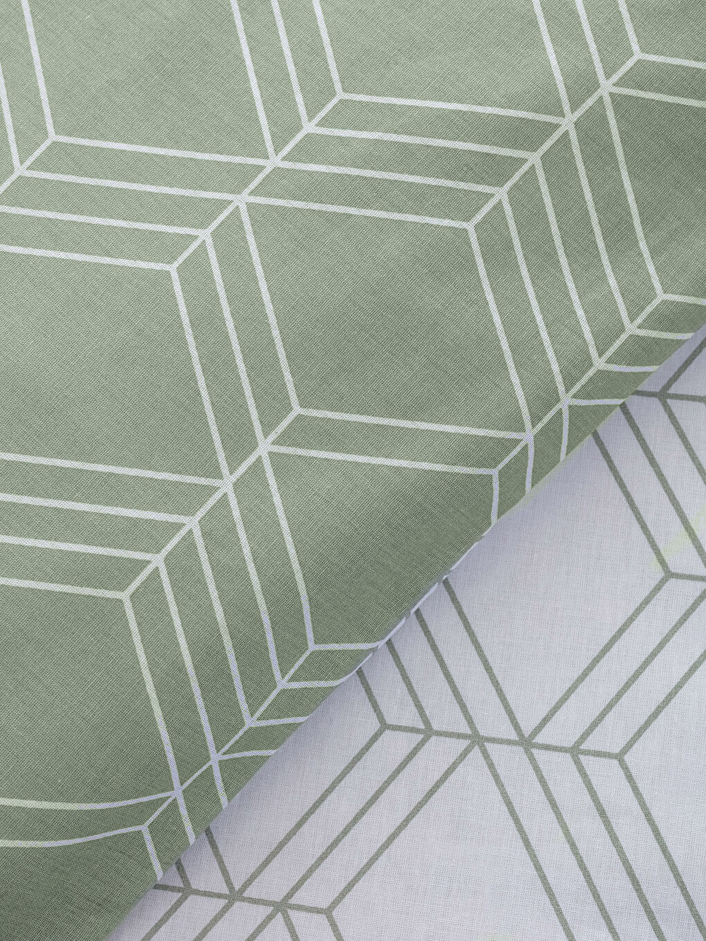 Yeşil Desenli Tek Kişilik Nevresim Seti-5