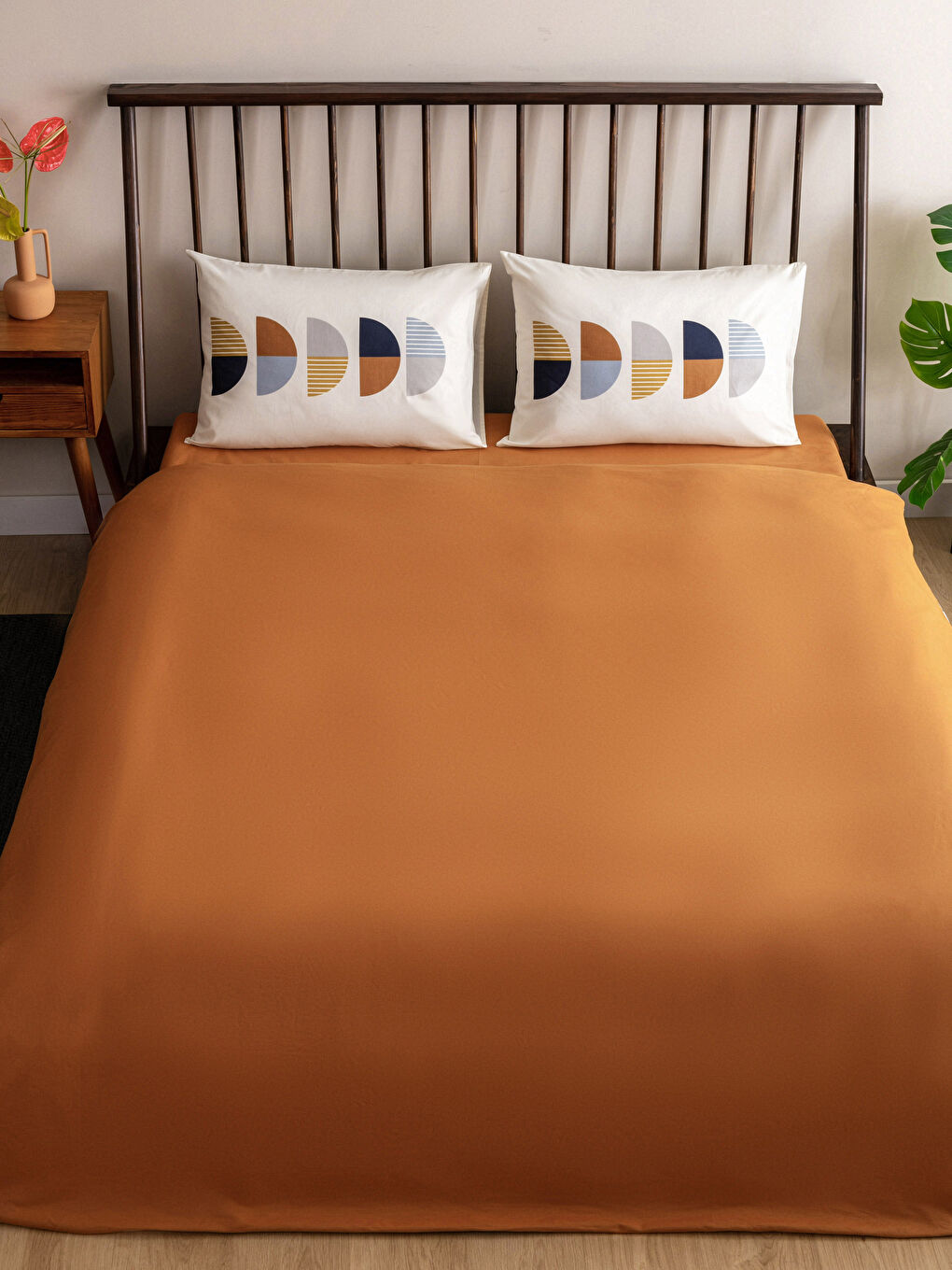 Patterned Cotton Double Duvet Cover Set-2