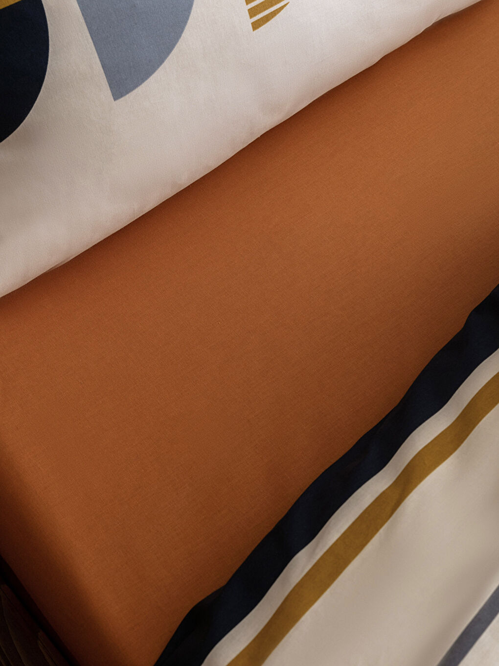 Patterned Cotton Double Duvet Cover Set-5