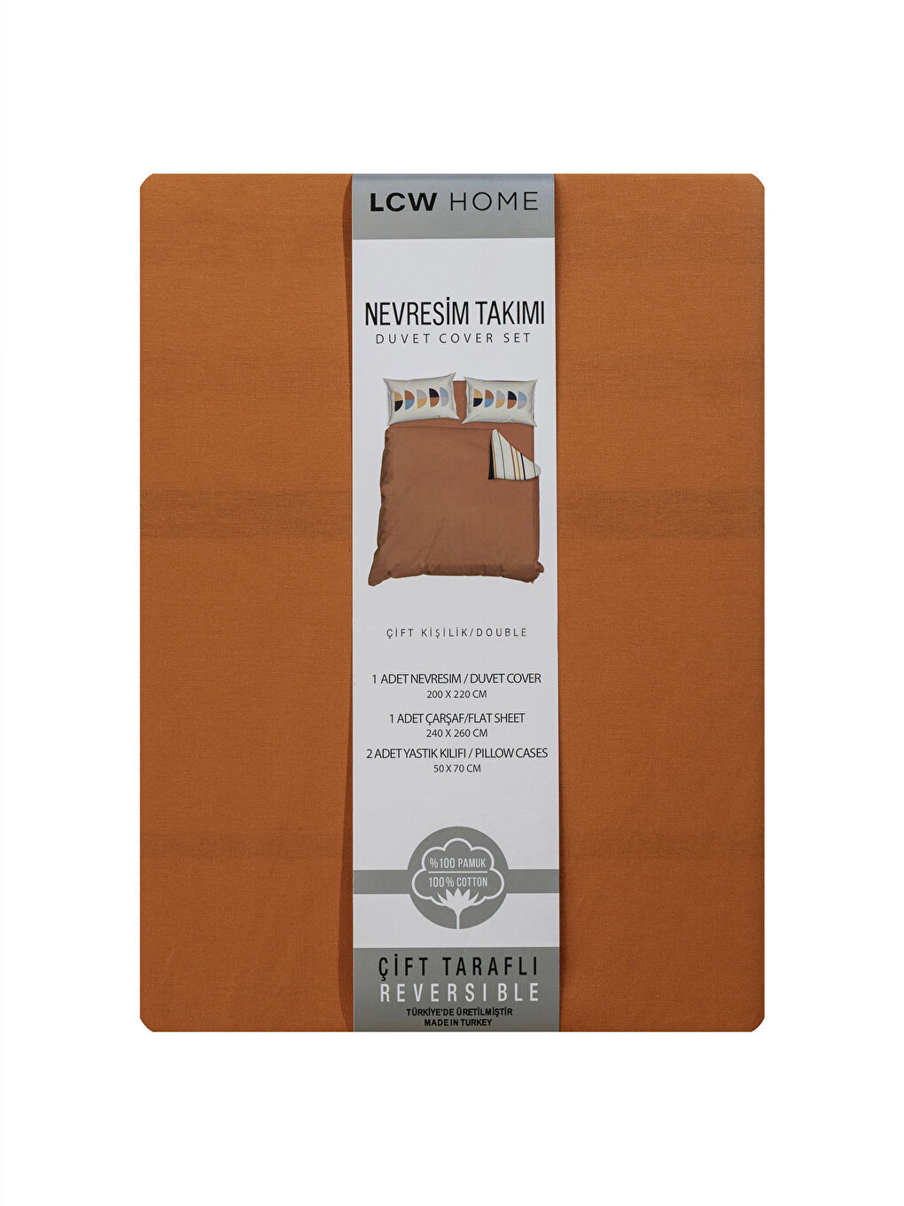 Patterned Cotton Double Duvet Cover Set-8