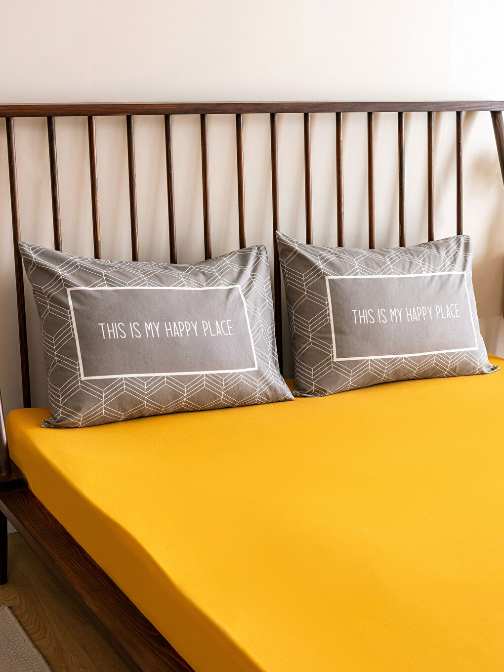 Наволочка из хлопка с текстовым принтом 2 упаковки 50x70 см