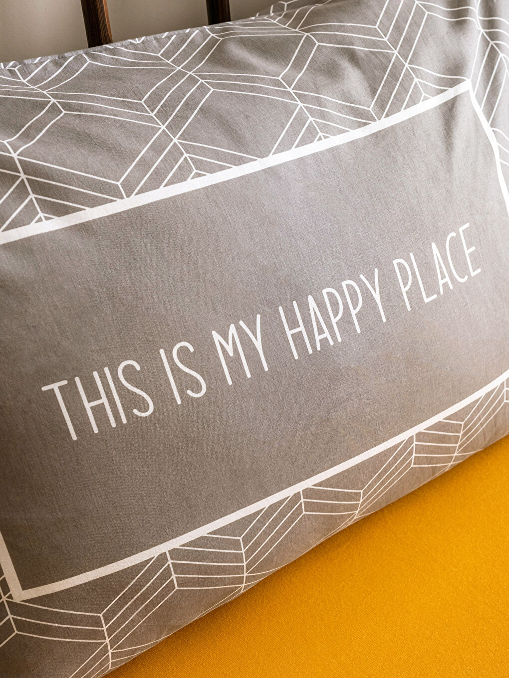 Наволочка из хлопка с текстовым принтом 2 упаковки 50x70 см-2