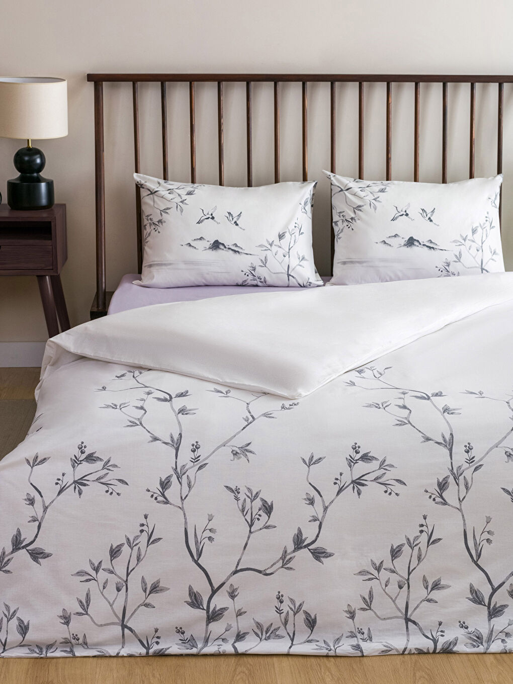 Patterned Cotton Double Duvet Cover Set