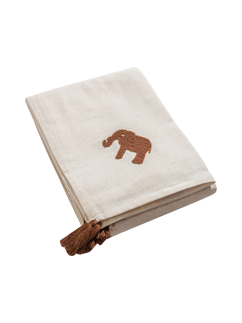 مفرش ترابيزة مطرز بتفاصيل شراشيب مقاس 150x150 سم-3