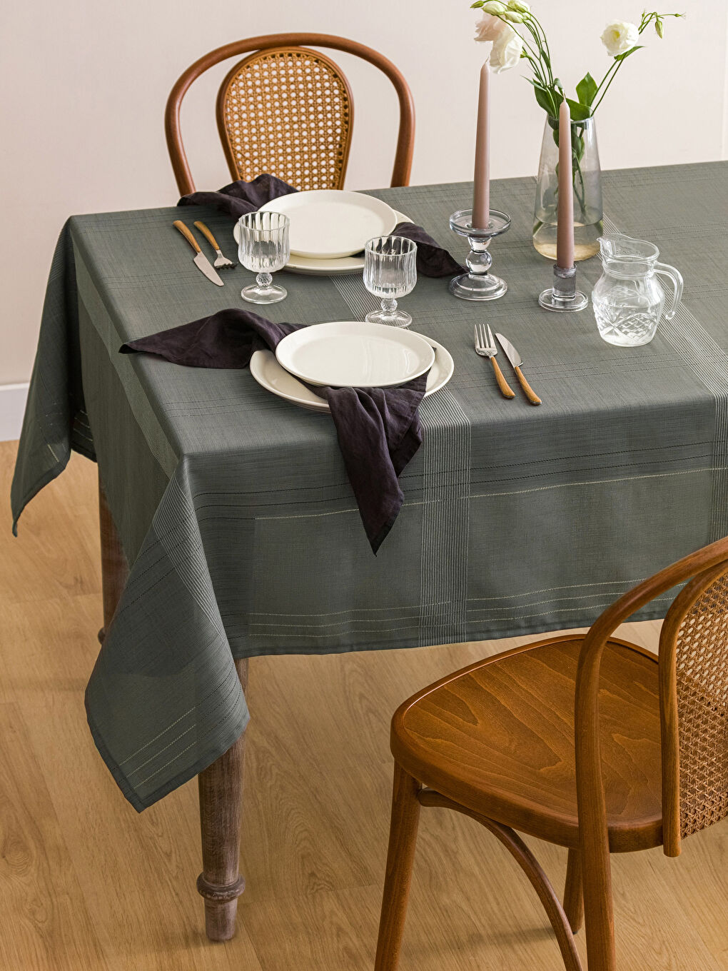 Striped Tablecloth 150x200 cm-1