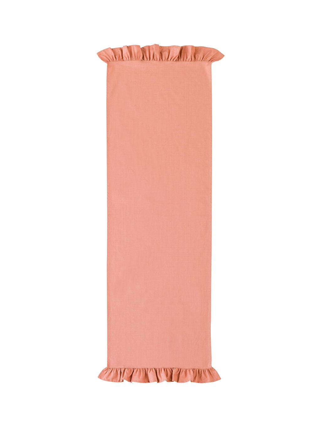 Pembe Fır Fır Detaylı Düz Runner 45x150 cm-3