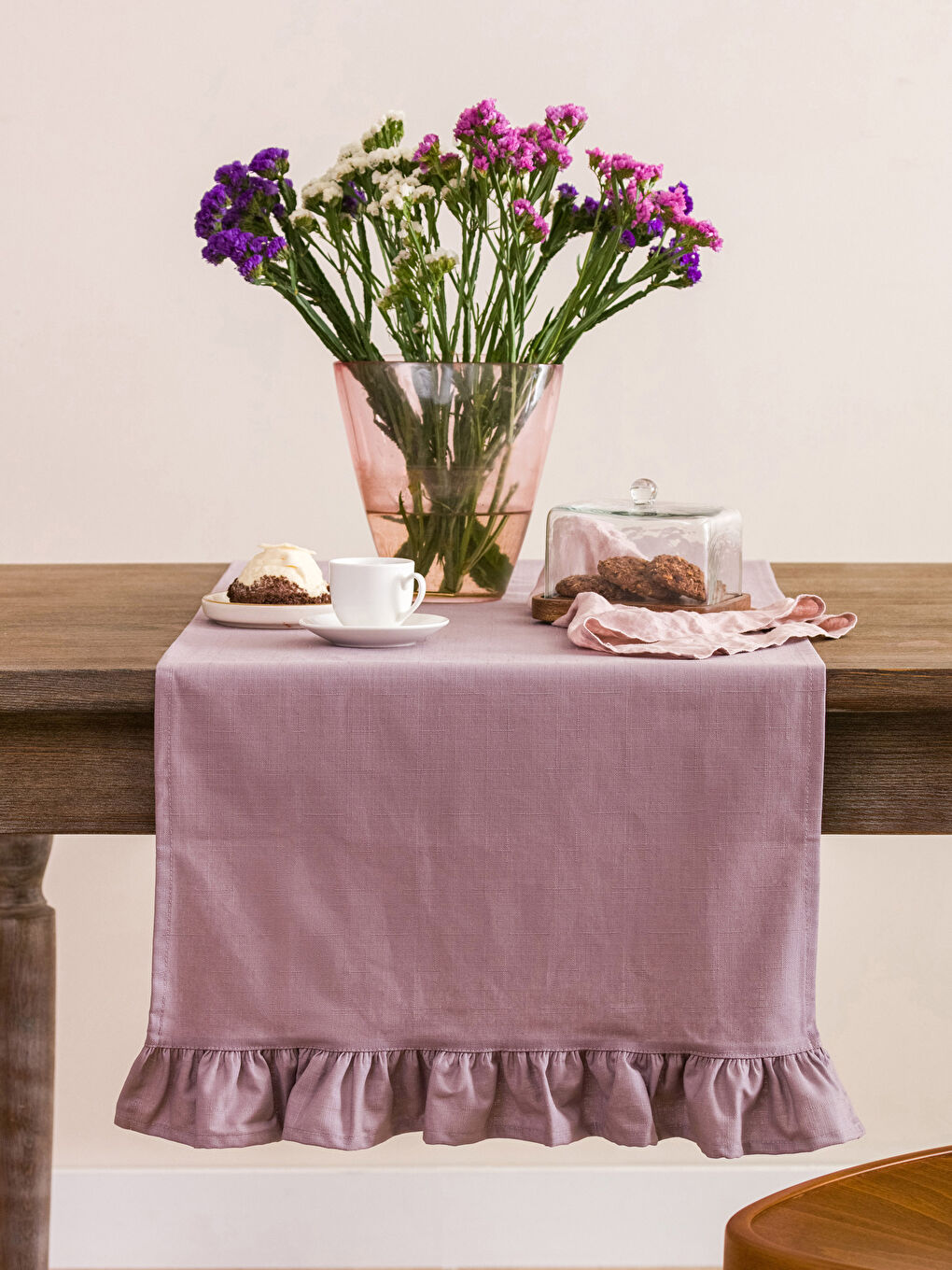 Қатпарлы детальды түзу дастарқан 45x150 см-1