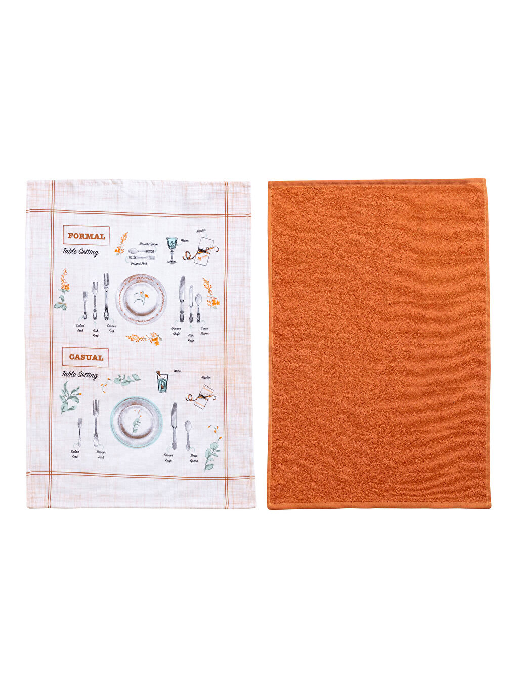 منشفة شاي مطبوعة ٢ قطعة ٤٠x٦٠ سم-4