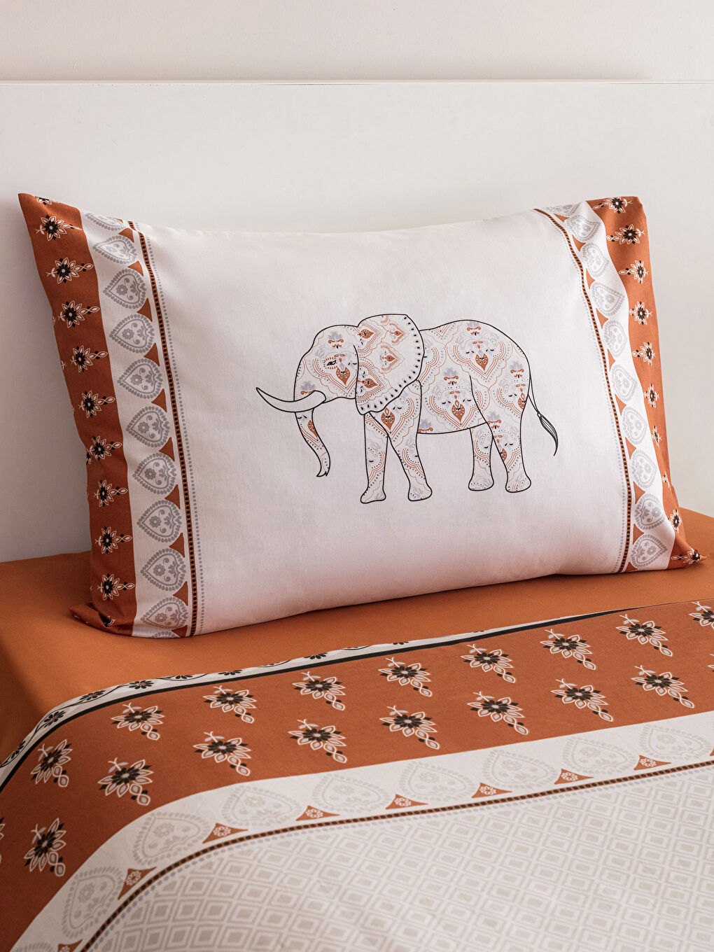 Gemustertes Baumwolle Einzelbett-Bettbezug-Komplettset-2