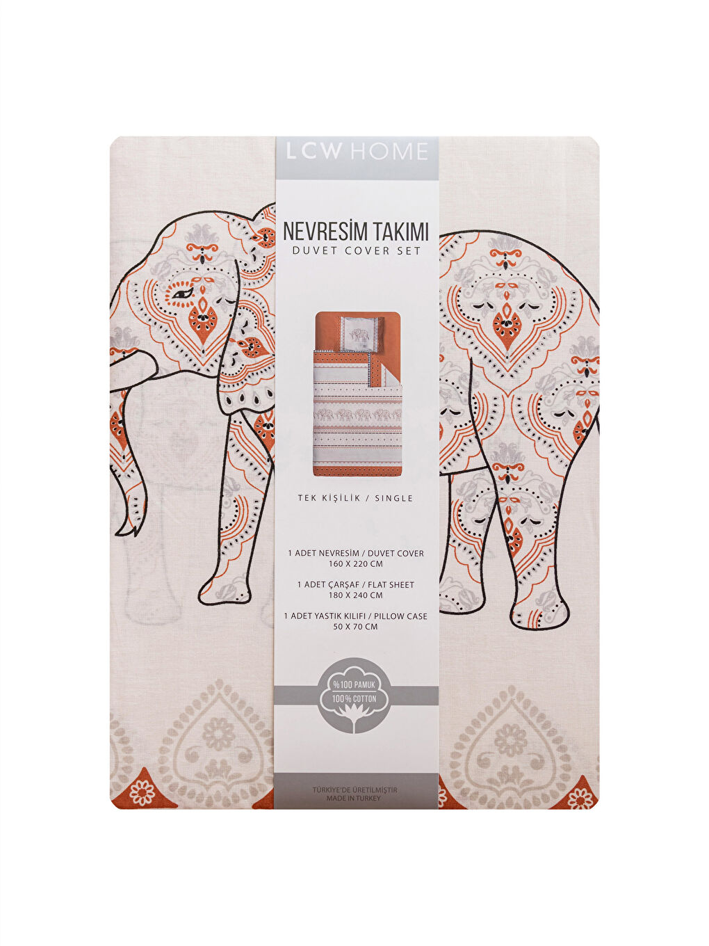 Gemustertes Baumwolle Einzelbett-Bettbezug-Komplettset-7