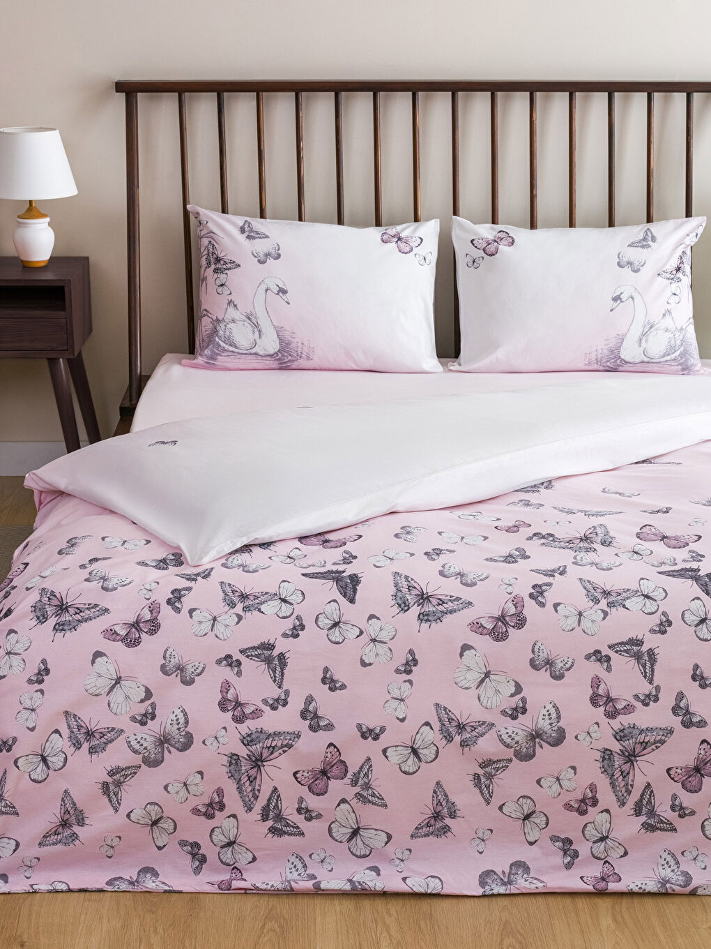 LCW HOME Printed Cotton Double Duvet Cover Full Set -W2GQ65Z8-F9C
