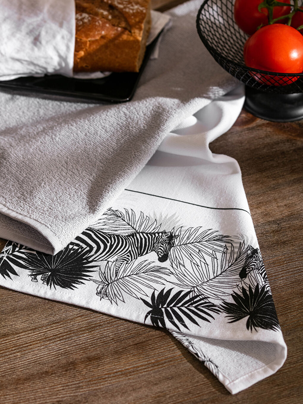 LCW HOME Zebra Printed Drying Towel 2 Pack 40x50 Cm
