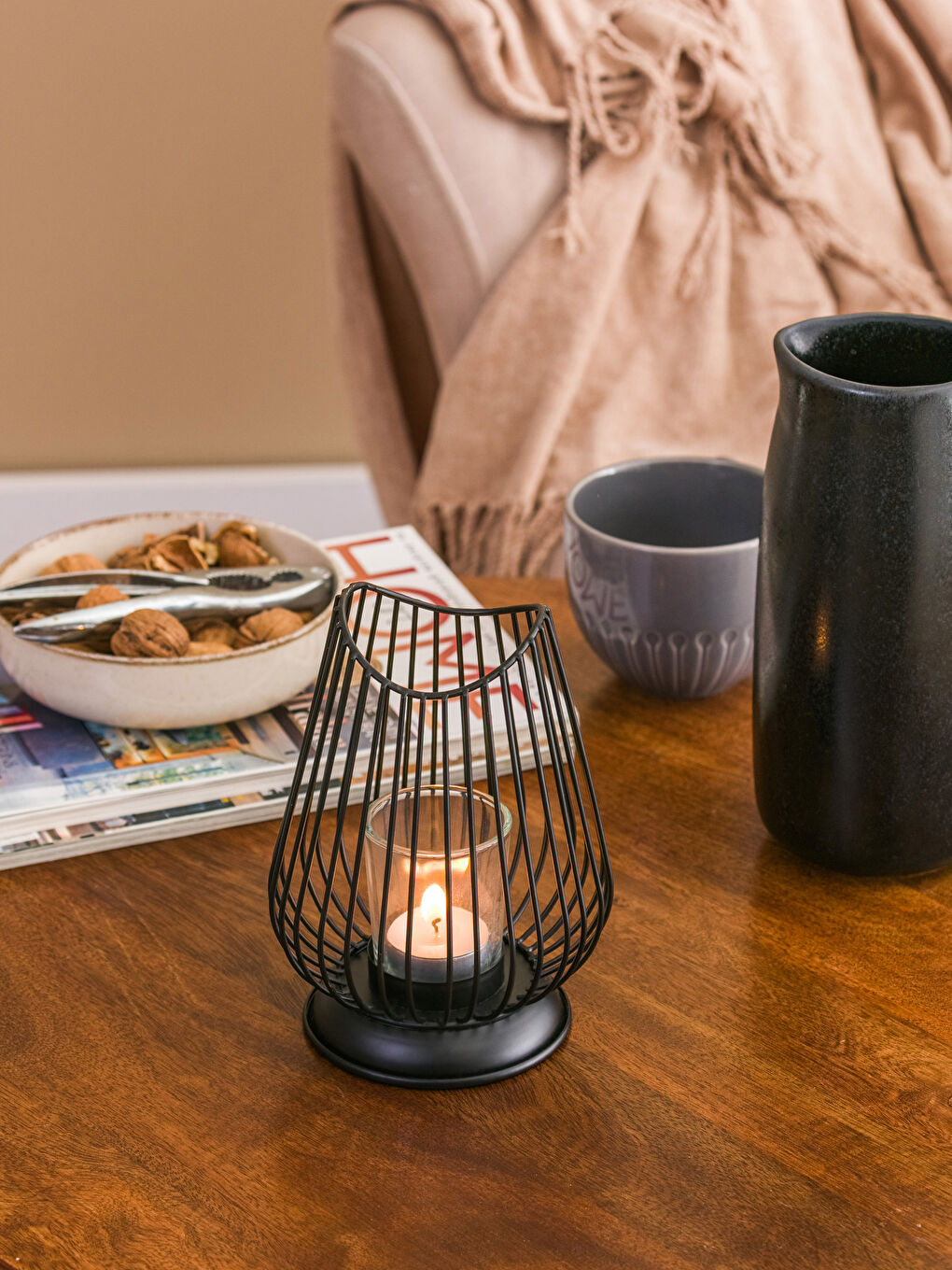 Siyah Metalik Mumluk 12x17 cm