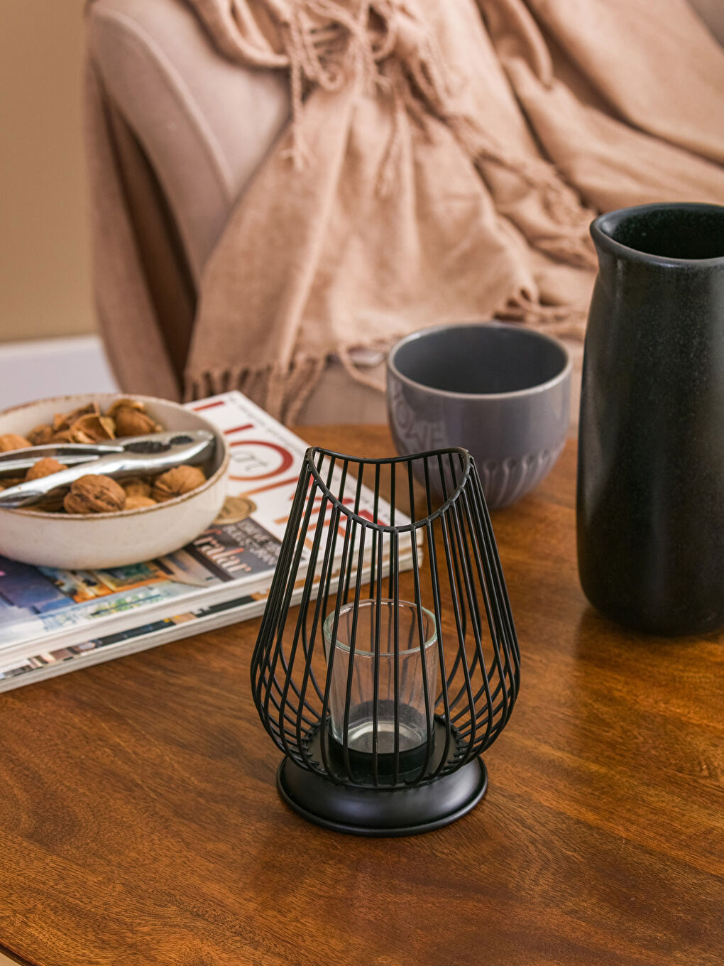 Siyah Metalik Mumluk 12x17 cm-1