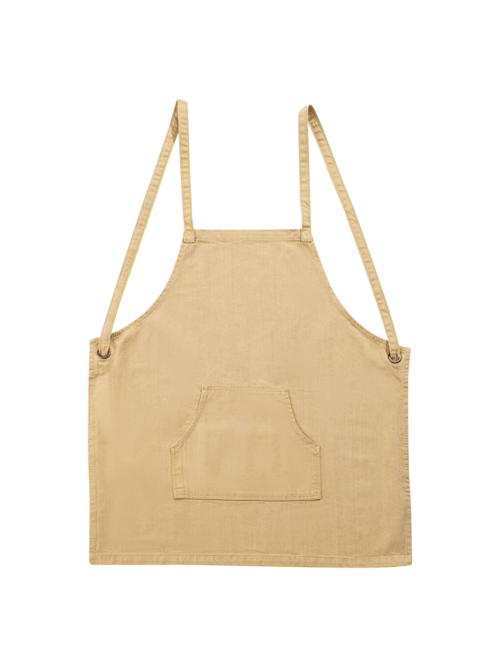 Sarı Düz Pamuklu Mutfak Önlüğü-2