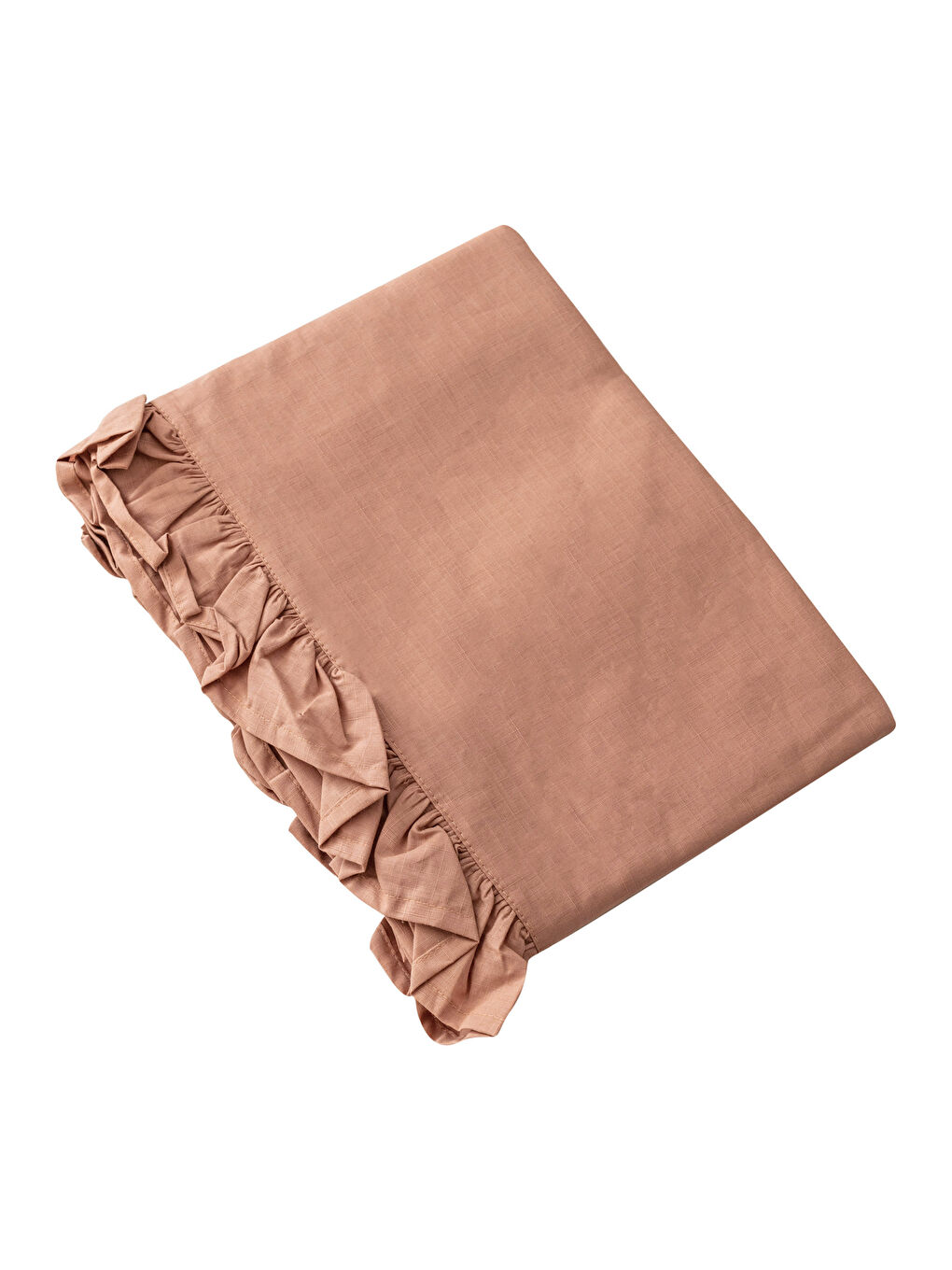 مفرش ترابيزة قطن بتفاصيل كشكشة 150x200 سم-4