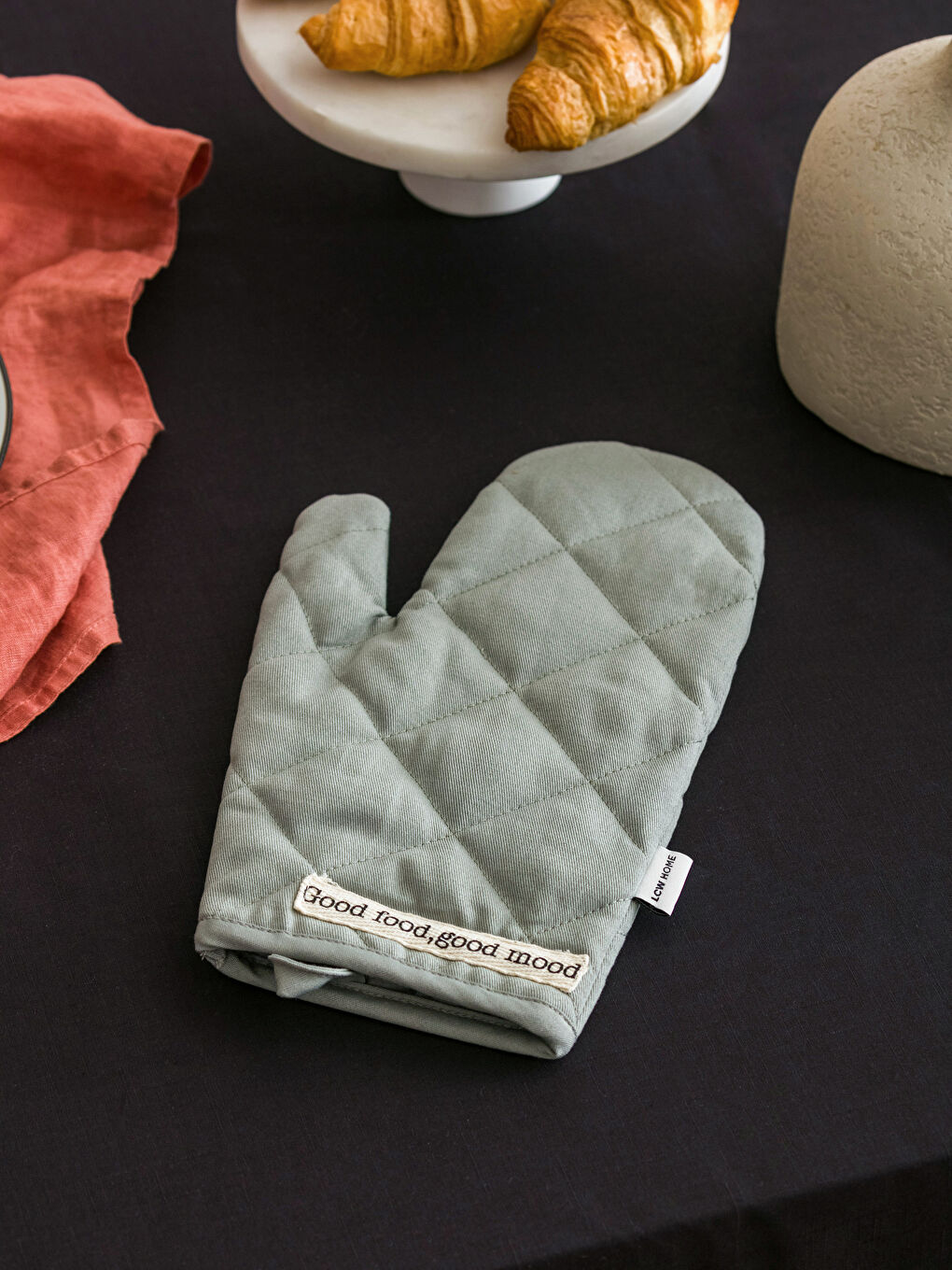 Mănuși pentru cuptor imprimate cu text