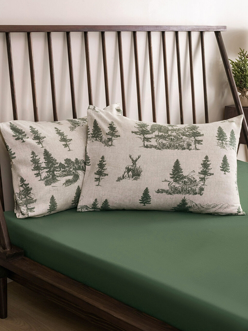 غطاء وسادة قطني منقوش 2 قطعة 50x70 سم