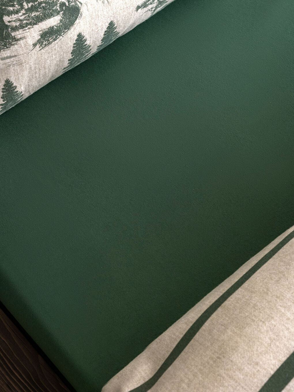 LCW HOME مجموعة غطاء لحاف مزدوج قطن منقوش -W2GU52Z8-F9C