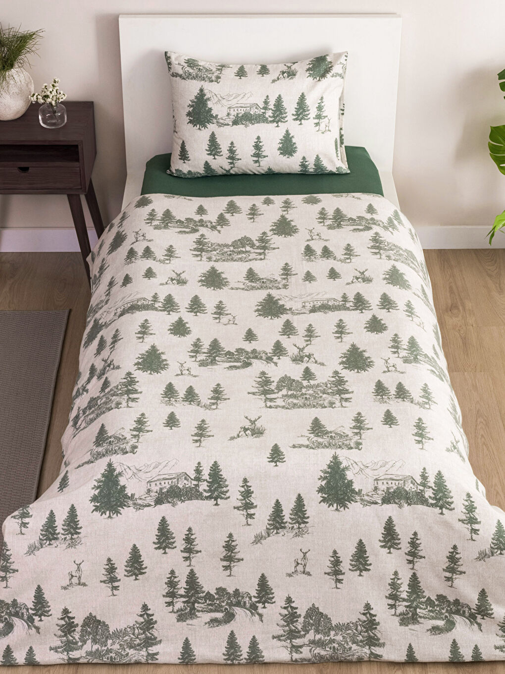 Patterned Cotton Single Duvet Cover Set -W2GU53Z8-F9C