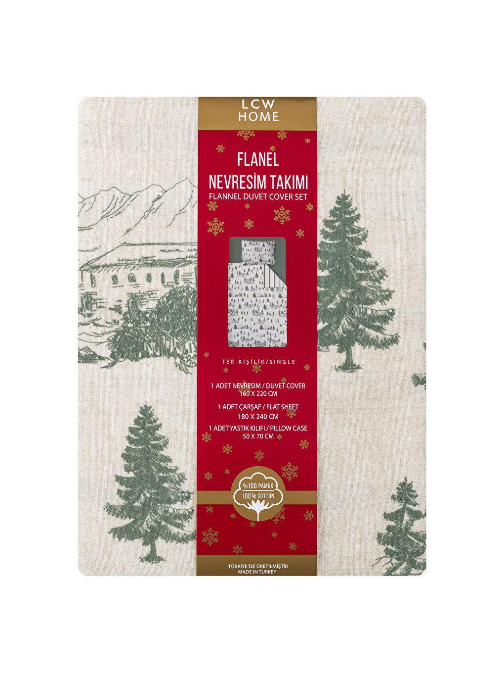 Patterned Cotton Single Duvet Cover Set -W2GU53Z8-F9C
