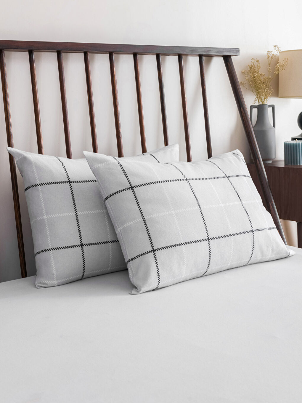 Karışık Pamuklu Flanel Yastık Kılıfı 2'li 50x70 cm