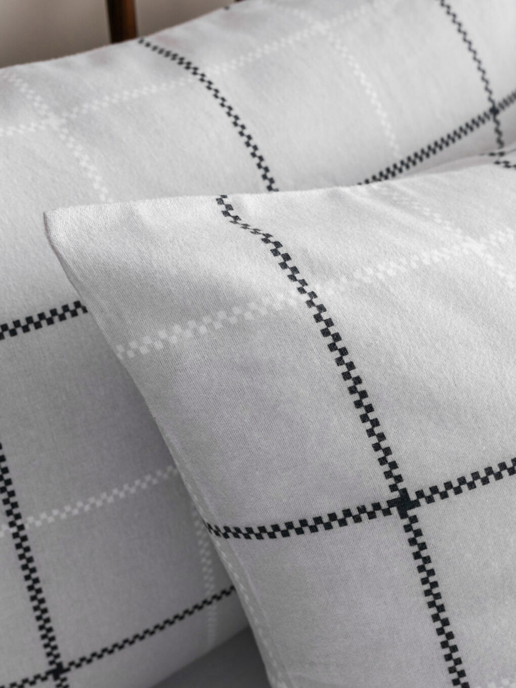 Karışık Pamuklu Flanel Yastık Kılıfı 2'li 50x70 cm-2