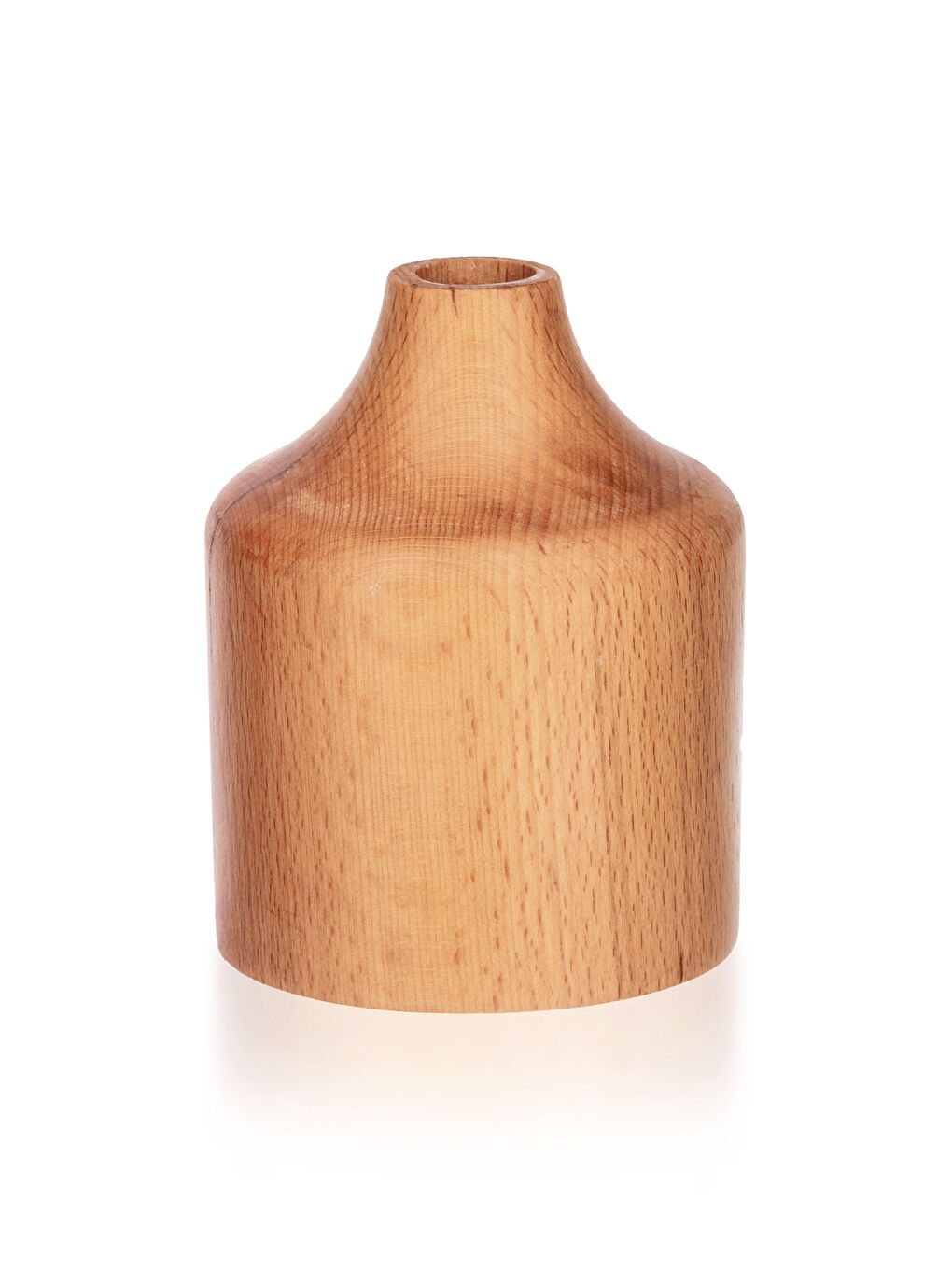 Kahverengi Ahşap Vazo 12 cm-3