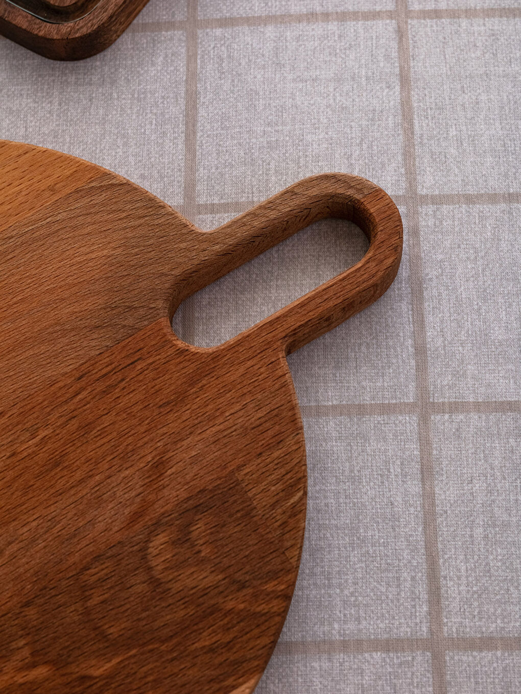 Kahverengi Düz Ahşap Sunumluk 32 cm-2