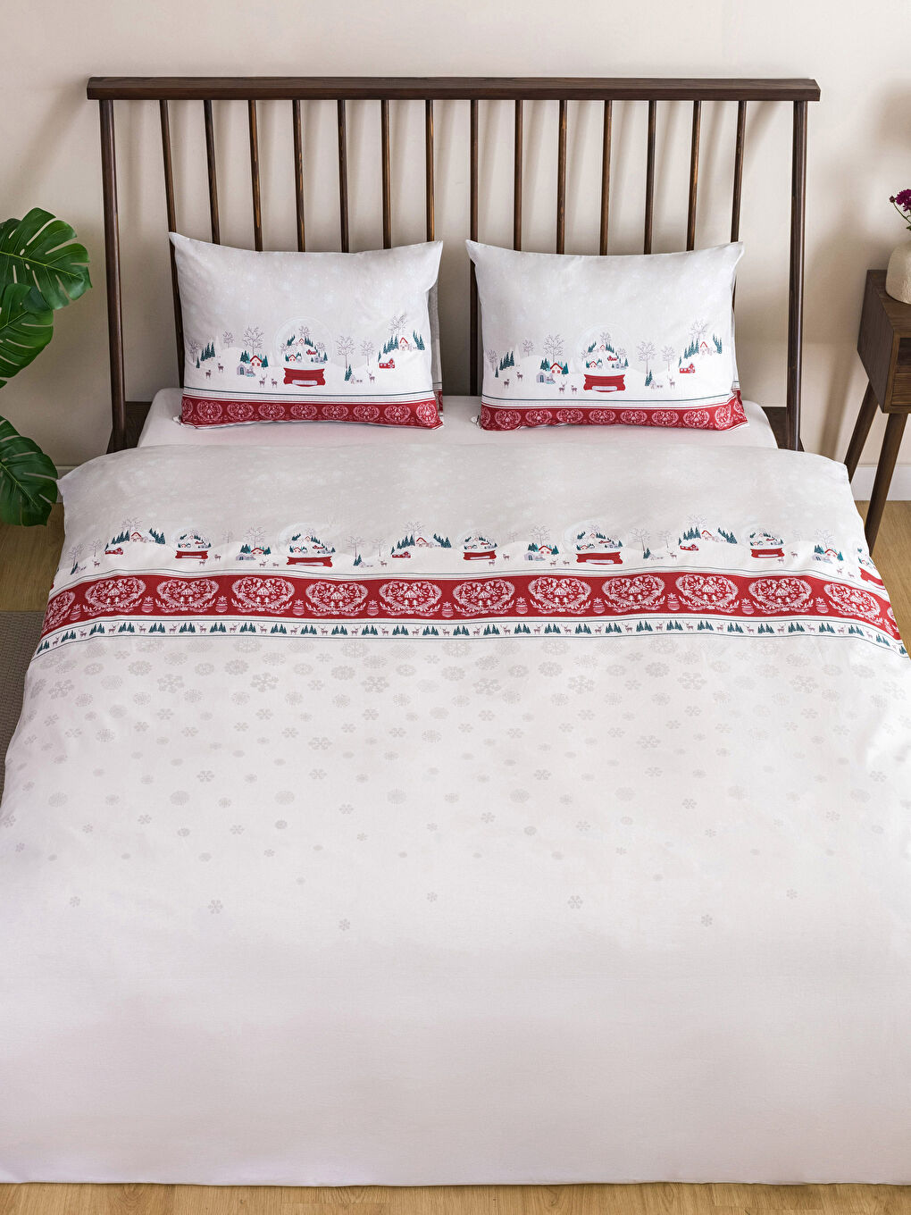 طقم غطاء لحاف مزدوج قطن-1