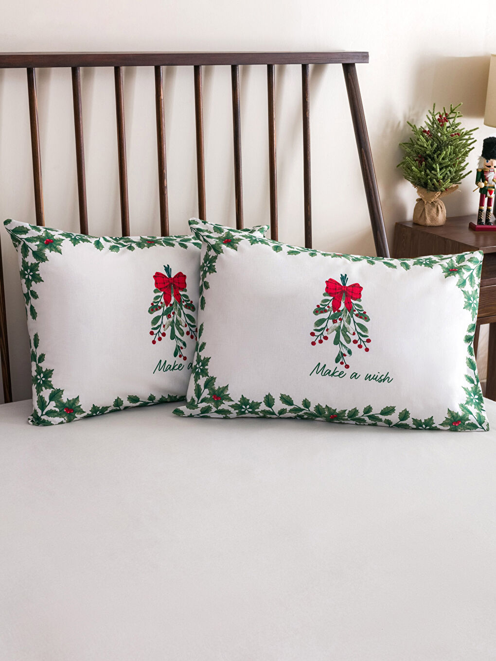 LCW HOME Cotton Printed Pillow Cover 2 Pcs 50x70 Cm -W2GV31Z8-F9C