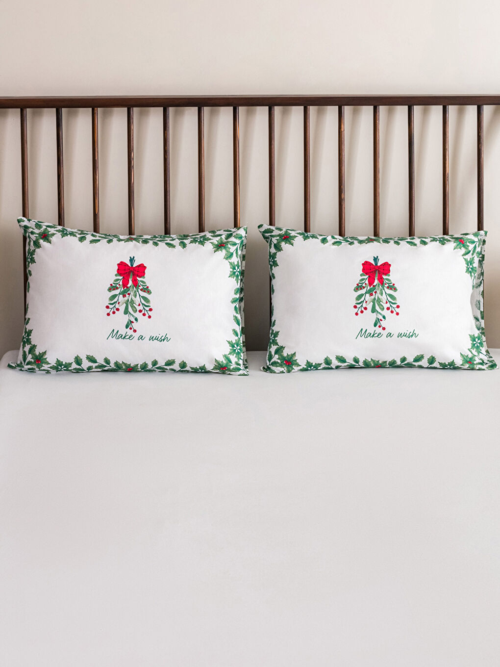 LCW HOME Cotton Printed Pillow Cover 2 Pcs 50x70 Cm -W2GV31Z8-F9C