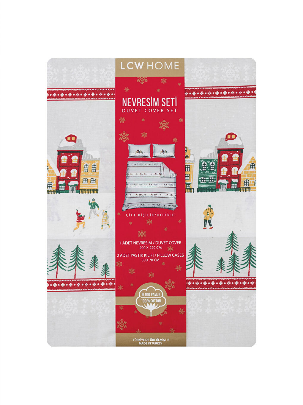 New Year Themed Double-Sided Duvet Cover Set-6