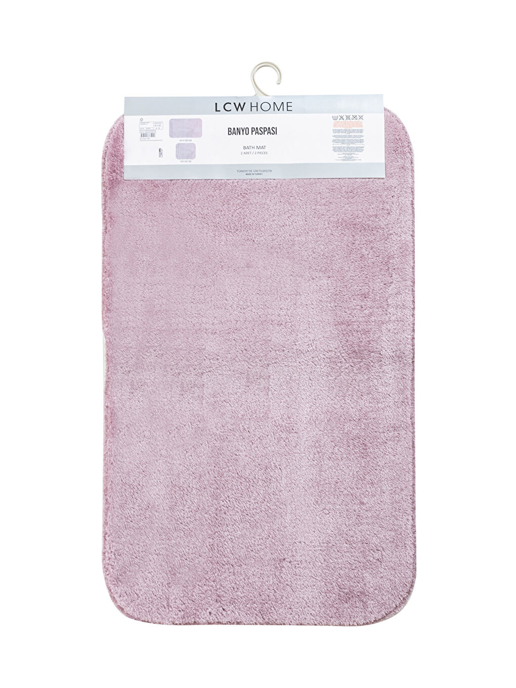 Lila Düz Banyo Paspası 2'li-3