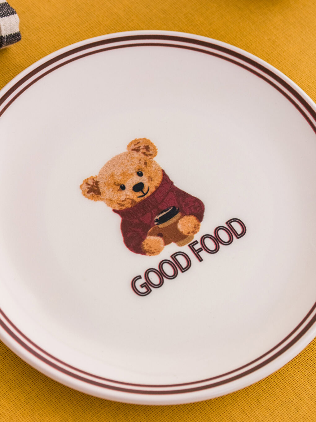 Printed Ceramic Cake Plate 20 Cm-2
