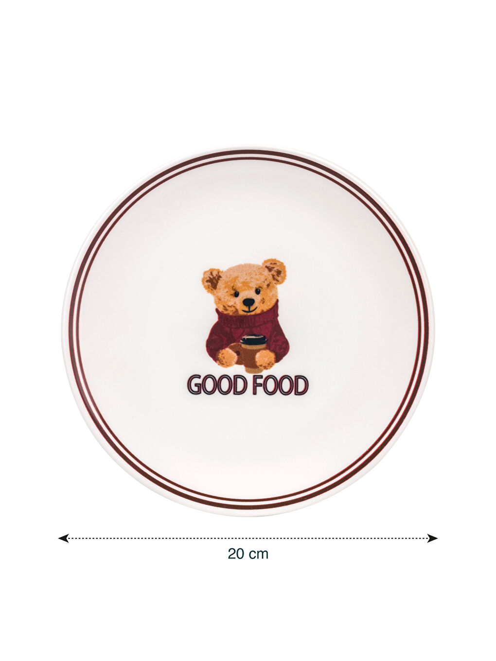 Printed Ceramic Cake Plate 20 Cm-3