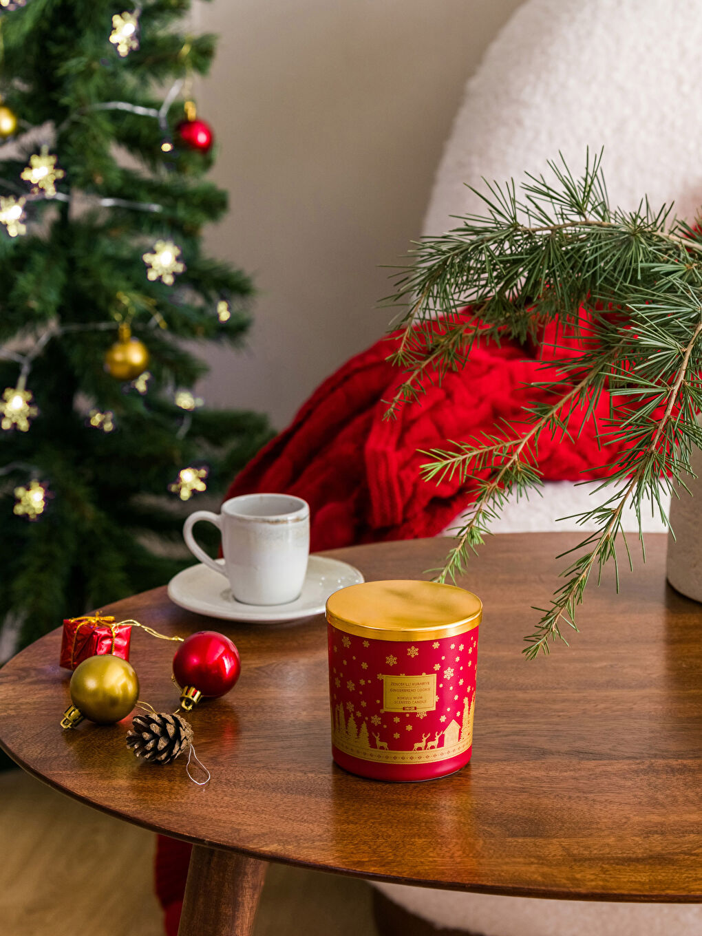 Baskılı Kokulu Dekoratif Bardak Mum 190 g-2