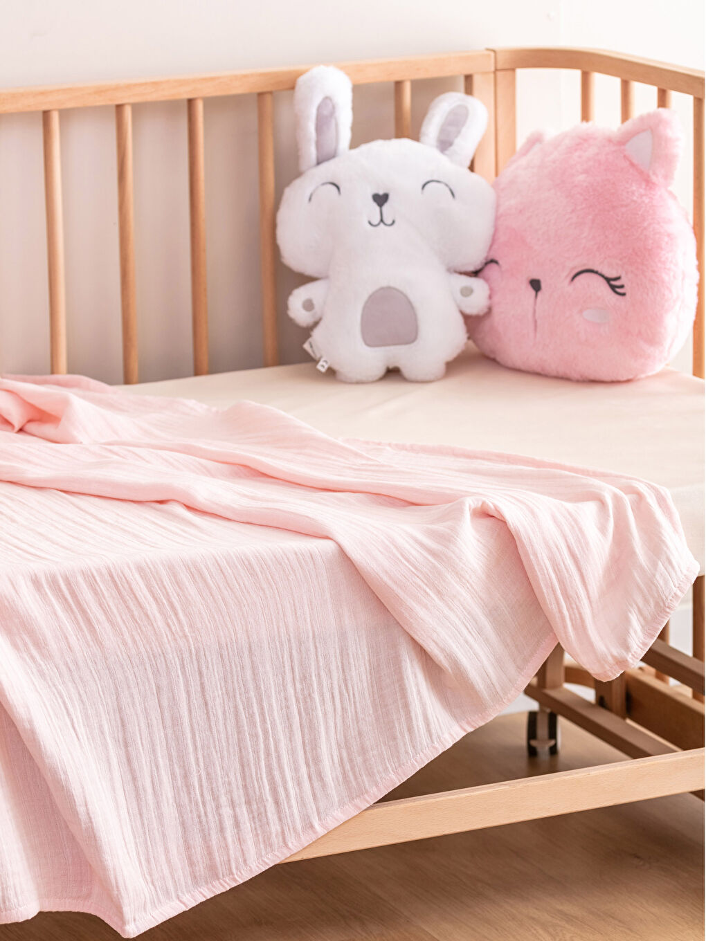 بطانية طفل قطن شاش سادة 100x120 سم