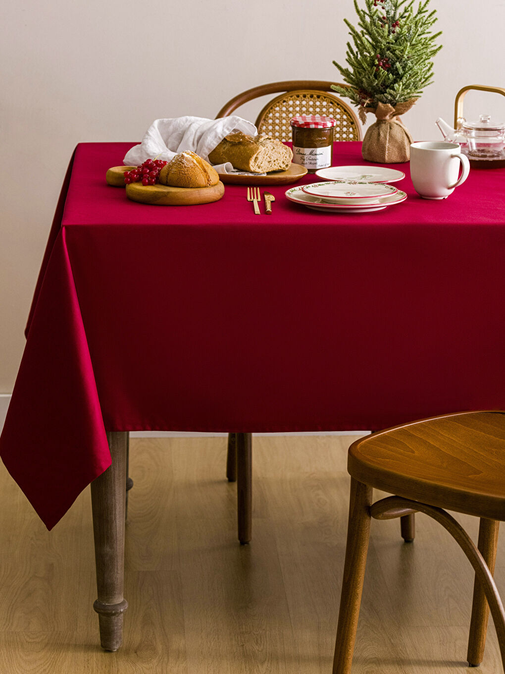 Cotton Plain Table Cloth 150x300 Cm